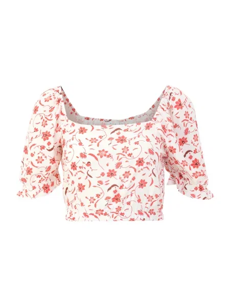 Vila Petite Tričko AYA / jasne červená / tmavočervená / ružová biela