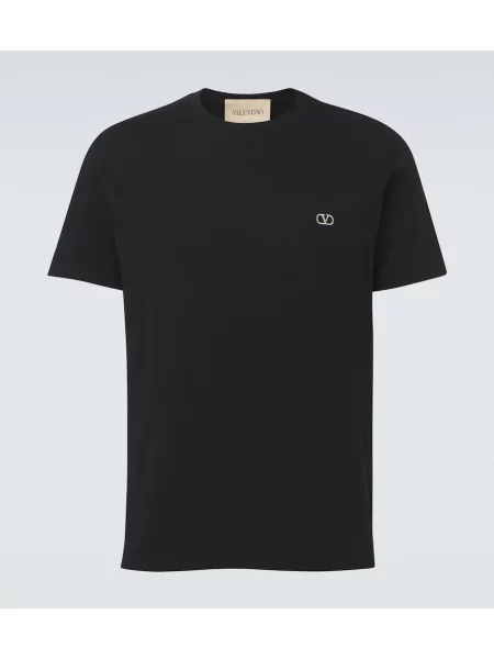 Tricou Valentino din jerseu negru