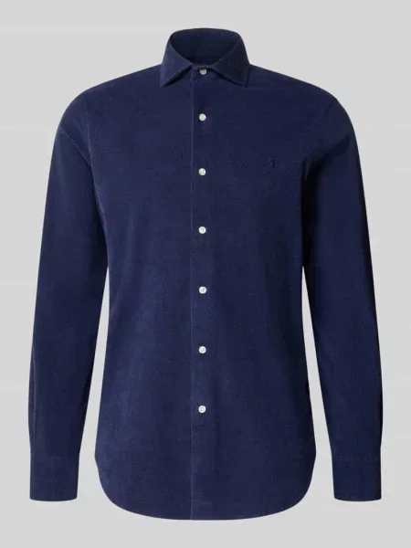 Koszula casualowa z mieszanki bawełny Polo Ralph Lauren granatowa