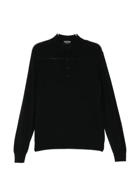 Lung tricou polo Tom Ford negru