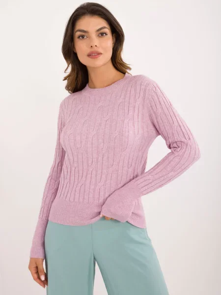 Pulover Fashionhunters clasic roz