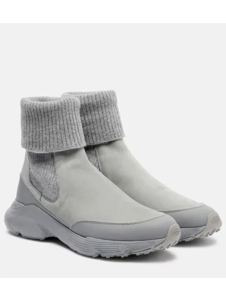 Sneakerși Tod's din piele de căprioară bej