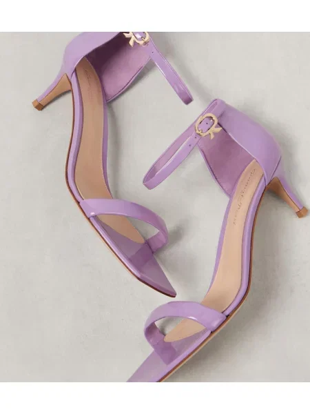 Sandale Gianvito Rossi din piele de lac violet