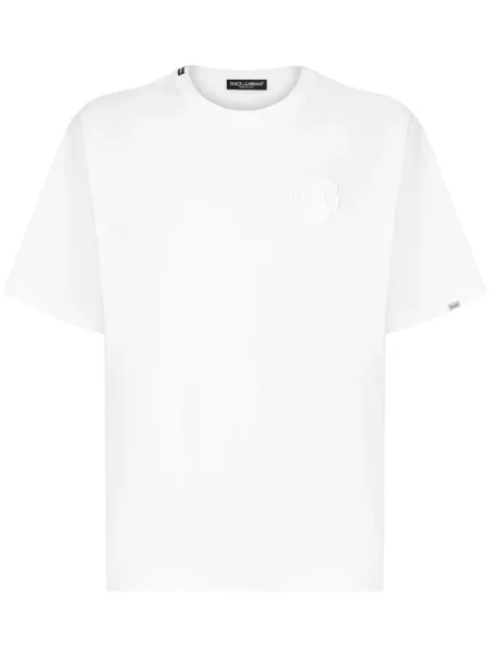 Tricou Dolce & Gabbana cu broderie alb