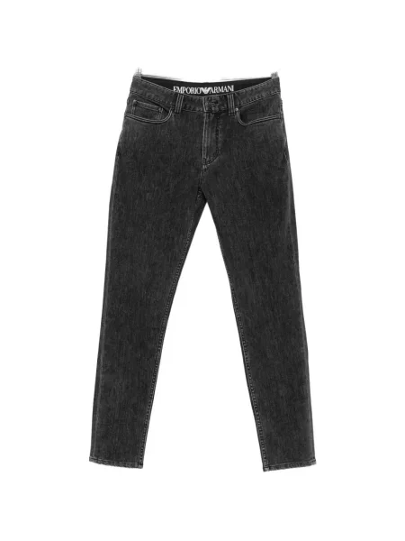 Blugi drepți Emporio Armani cu autograf negru