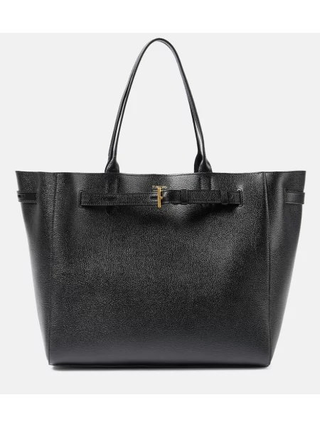 Geanta de piele Tom Ford din piele negru