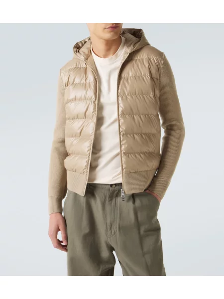 Cardigan Moncler de lână bej