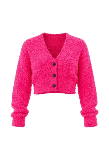 Decupat bouclé cardigan Karl Lagerfeld roz