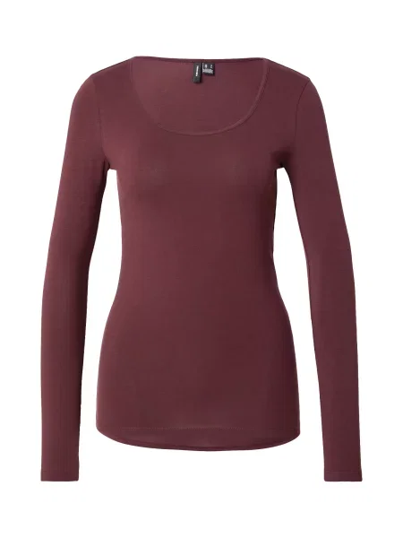 VERO MODA Tričko VMMAXI vínovo červená