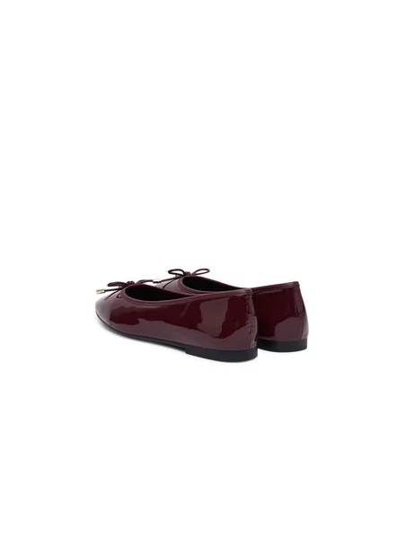 Balerinke Tommy Hilfiger Th Charm Patent Ballerina Bordo rdeča