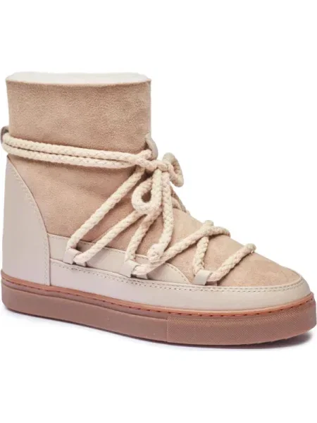 INUIKII Bocanci CLASSIC WEDGE | piele întoarsă bej
