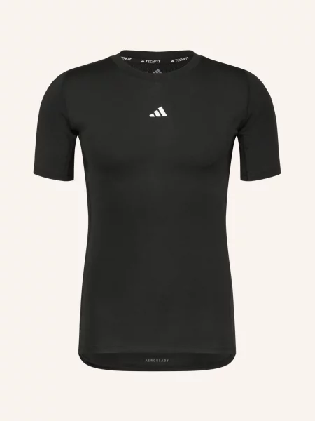 Adidas Performance t-shirt treningowy Techfit gładki czarny