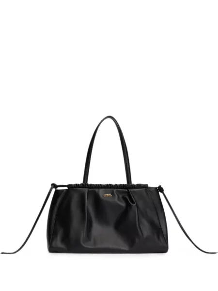 Geantă shopper Tommy Hilfiger cu volane negru