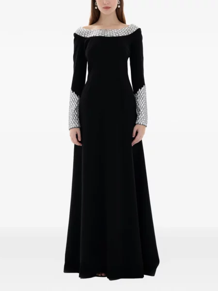 Rochie Dina Melwani de cristal negru