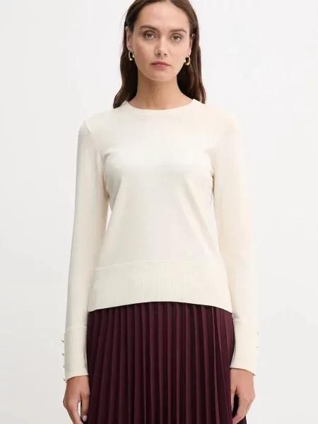 Barbour pulover de lână CARLBY light bej