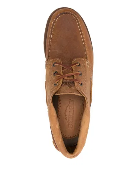 Sneakerși Sebago cu șireturi din piele maro