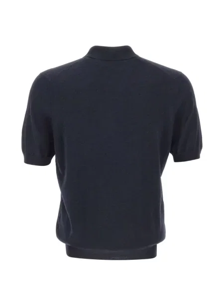 Gulerat scurt tricou polo Gran Sasso albastru