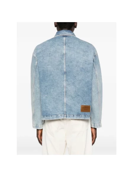 Kurtka jeansowa Emporio Armani niebieska