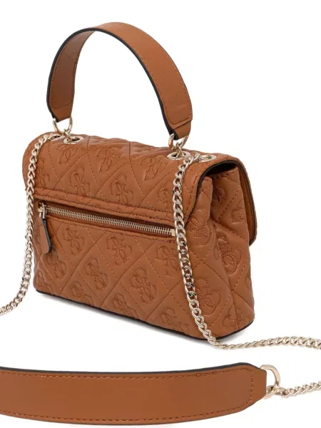 Kézitáska Guess autogrammal barna