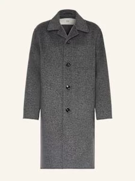 Ami Paris Vlněný Kabát šedá