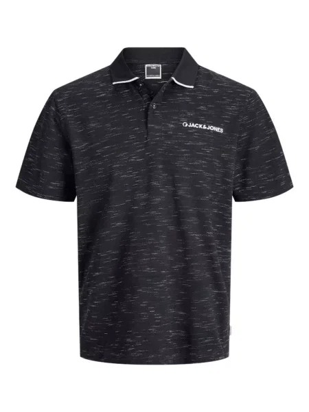 JACK & JONES Tricou JCOLogan Inject negru amestecat alb