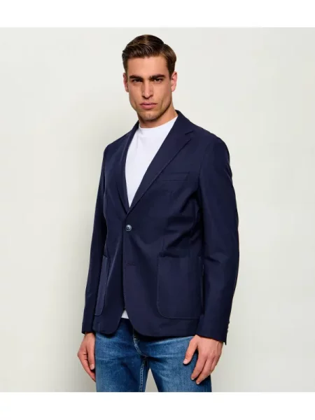 BOSS BLACK Sacou cu adaos de lână negru