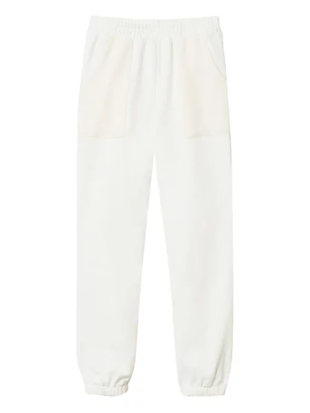 Pantaloni de jogging Twinset din fleece alb