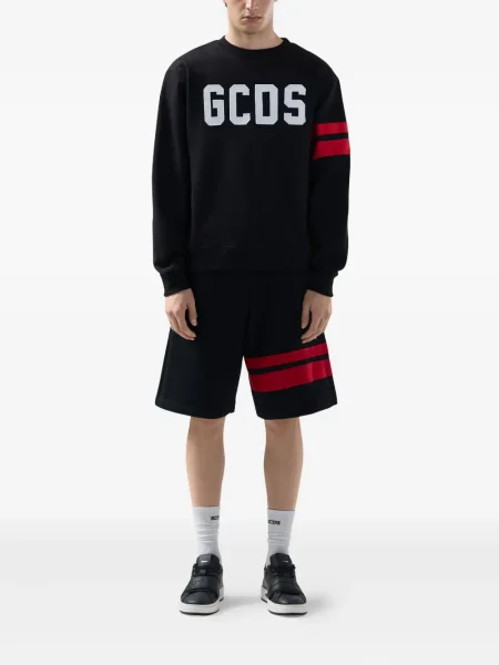 Pantaloni scurți Gcds cu dungi negru