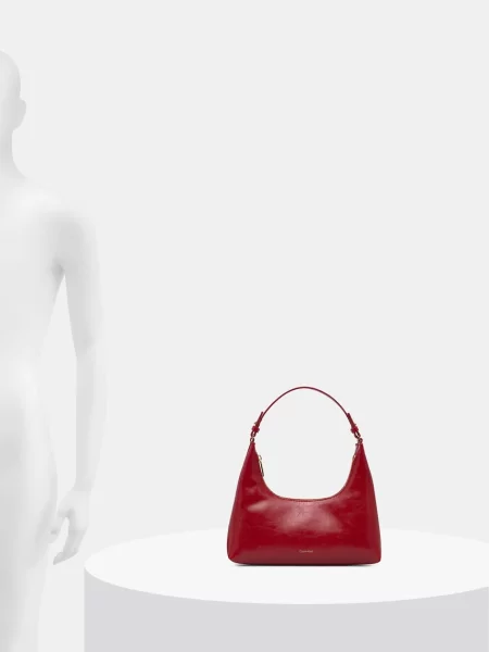Calvin Klein Táska Foil Logo Glossy Conv Shoulder B Bordó piros