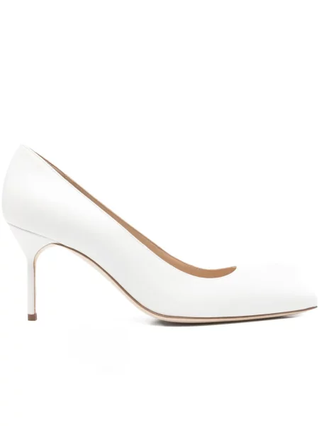 Pantofi cu toc Manolo Blahnik alb