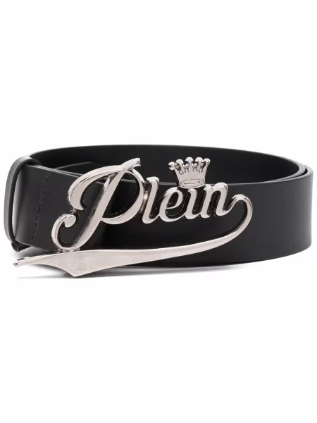 Pásek Philipp Plein s přezkou černý