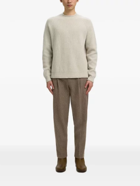 Pantaloni Selected de lână maro