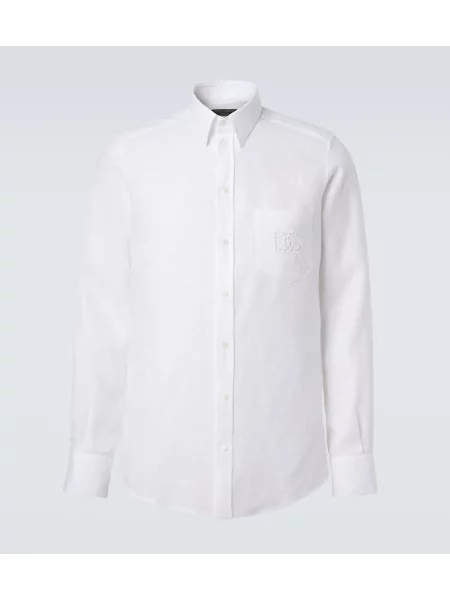 Cămașă Dolce&gabbana cu broderie de in alb
