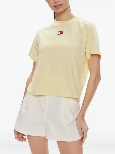 Majica Tommy Jeans s autogramom žuta