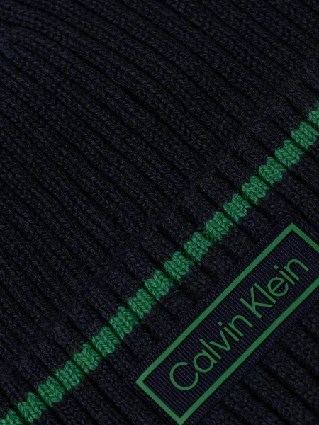 Calvin Klein Otroška kapa s primesjo volne modra