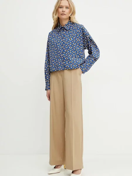 Weekend Max Mara bluzka koszulowa Ragtime Kobiety wzorzysty 34 niebieski