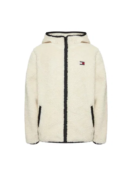Tommy Jeans Kurtka Pluszowa beige biała