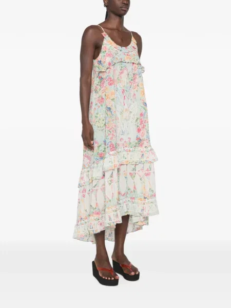 Rochie Farm Rio cu model floral cu imagine verde