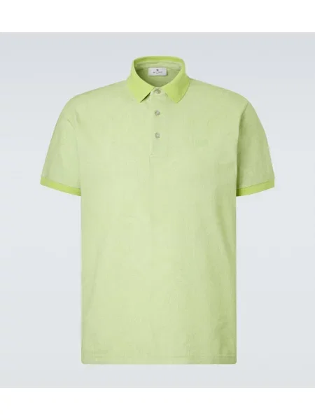 Polo Etro cu model paisley verde