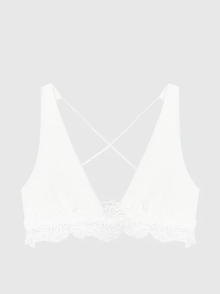 Ліф від купальника з мереживом Ermanno Scervino білий