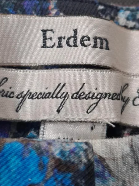 Pantaloni Erdem cu model floral cu imagine albastru