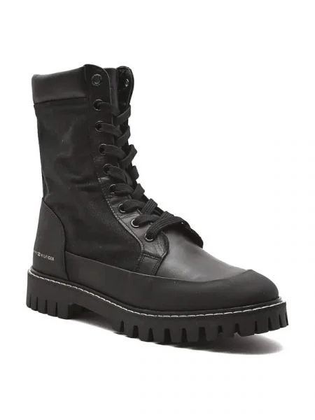 Tommy Hilfiger Botine cu adaos de piele negru