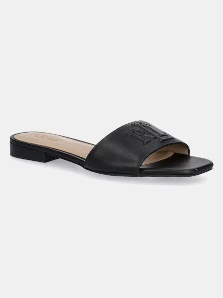 Papuci Lauren Ralph Lauren din piele negru