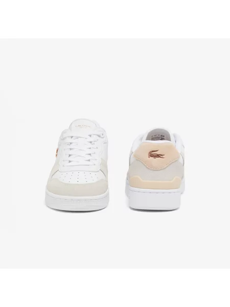 Lacoste Skórzane Sneakersy T-Clip Set biały