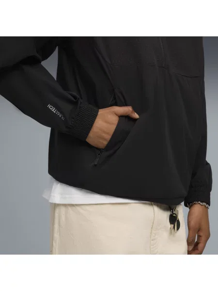 Bluza dresowa o luźnym kroju PUMATECH z zamkiem czarna