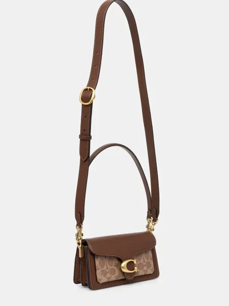 Coach geantă de piele Tabby maro