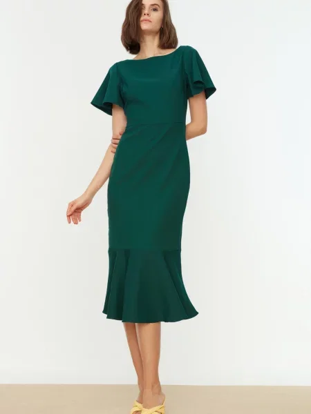 Midi obleka Trendyol zelena
