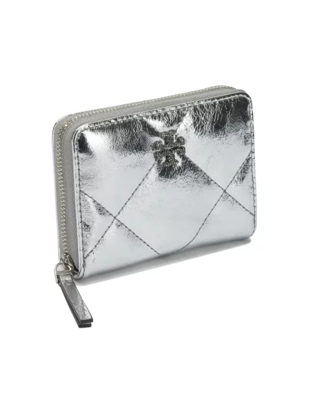 Portfel Tory Burch skórzany szary