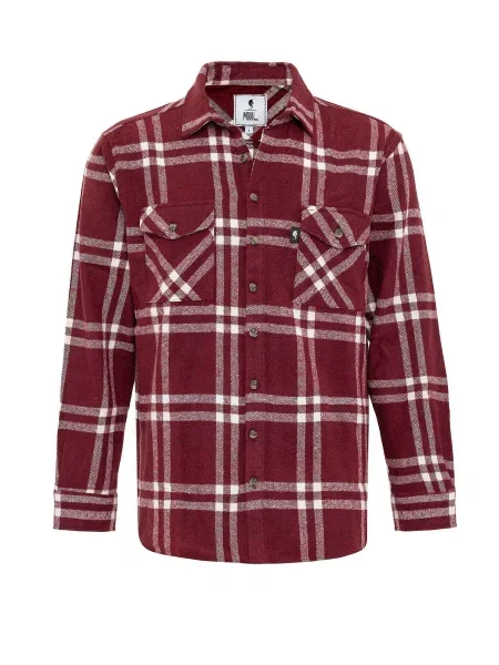Moxx Paris Cămașă Arthur roșu bordeaux alb