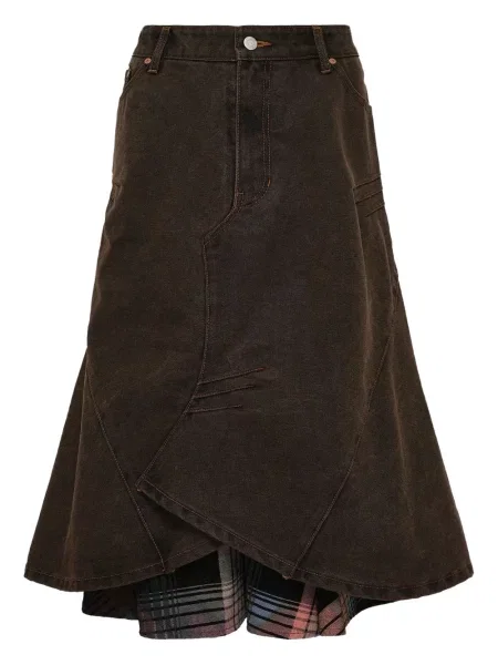 Миди пола Andersson Bell до коляното кафяво